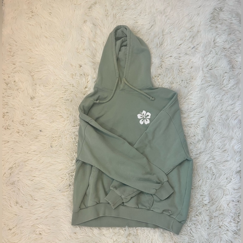 Pull&Bear Green Graphic Hoodie